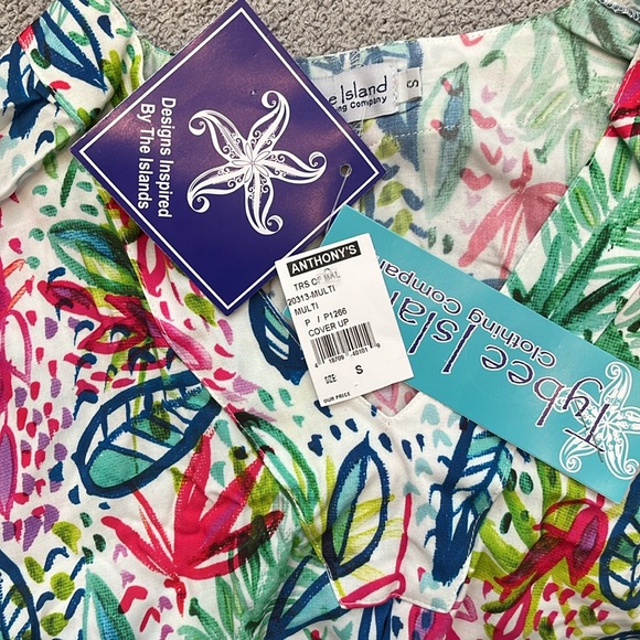 NWT Tybee Island beach swim cover dress size small multicolored - Picture 9 of 13